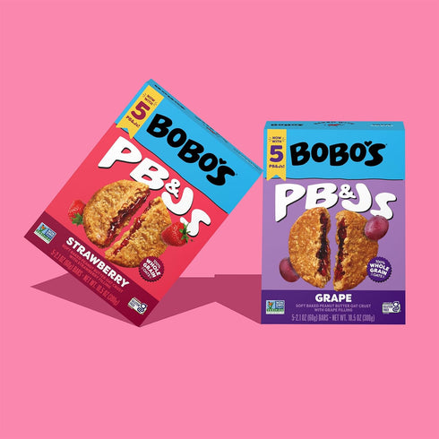 Bobo's Whole Grain Oats Grape PB&J Snack Bars - Gluten Free & Non-GMO