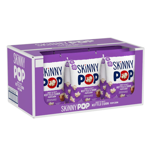 SkinnyPop Popcorn, Sweet & Salty Kettle, Whole Grain, Dairy-Free Snack, 5.3oz Bags
