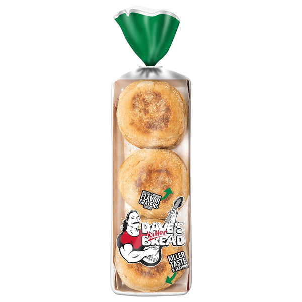 Dave's Killer Bread Rockin' Grains English Muffins, Organic Whole Grain English Muffins,