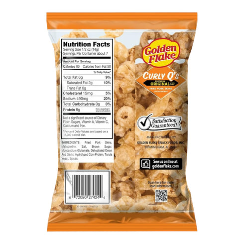 Curly Q's Original Pork Skins by Golden Flake