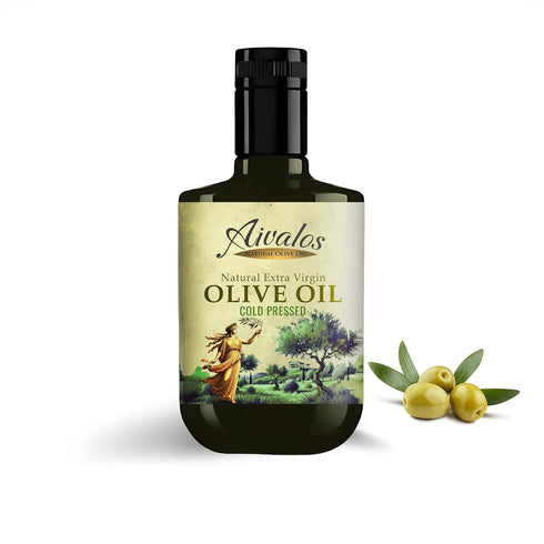 Aivalos Premium Single-Estate Extra Virgin Olive Oil (EVOO), Cold-Pressed, Single-Origin Mediterranean from