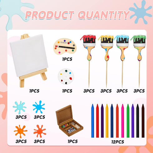Taiyin Art Cake Decorations, Paint Brush Cupcake Toppers, Artist Themed Cake Decor for Kids Birthday Party (41 Pcs)