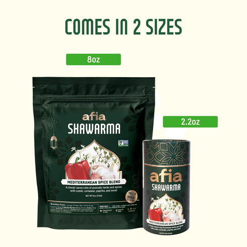 (1pk, 8oz) Afia - Shawarma Seasoning | Shawarma Spice Blend for Garlic Sauce (Toum), Lavash & Other Flatbreads, Kebab