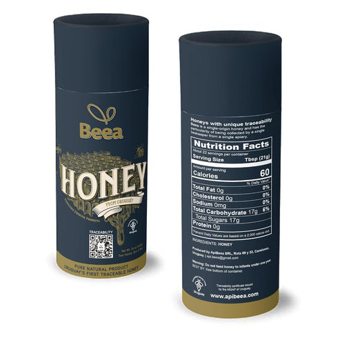 100% 2 8 (2 8 oz) BEEA Premium Raw Uruguayan Prairie Honey | Light Amber & Mild Flavor | Pure, Organic, Unfiltered