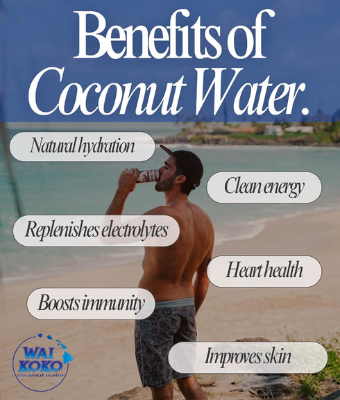 1L (6pk) Wai Koko Coconut Water - CERTIFIED ORGANIC Coconut Water