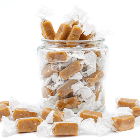 8 oz Caramel Apple Candy Small Batch Crafted, Fresh Cream and Butter, Soft and Delicious, Individually Wrapped