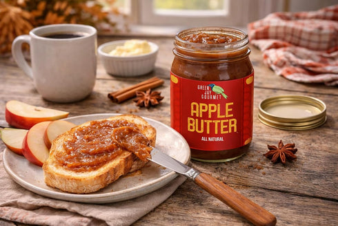 19 Green Jay Gourmet Apple Pecan Butter - All-Natural, Gluten-Free Fruit Spread - Pecan Apple Butter with Cinnamon