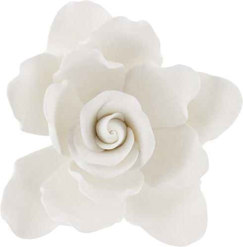 1 Count Global Sugar Art Gardenia Sugar Cake Flowers Jumbo White with Wire, by Chef Alan Tetreault
