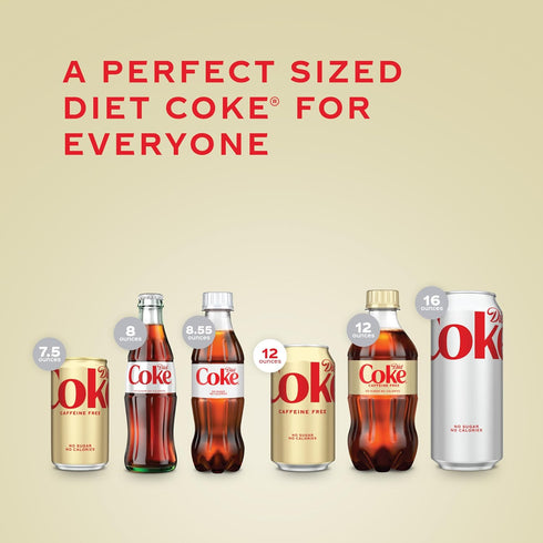 12 oz, 12 Pack (Package Diet Coke Caffeine Free Soda, fl May Vary)