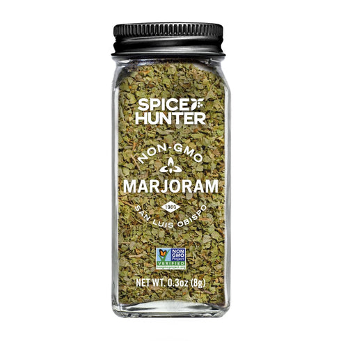 Spice Hunter Mediterranean Marjoram Leaves, 0.3-Ounce Glass Jar