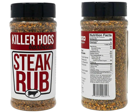 Generic 11 oz Pack 2)-Dry Killer Hogs BBQ Steak Rub Seasoning ( of Spice Blend for Grilling, Smoking & Roasting Sweet
