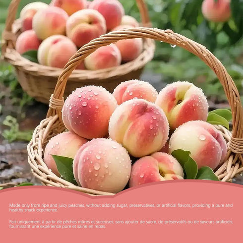 SIJIYUNLI 100g/3.52oz -Freeze dried peach Gluten free|Low calorie|Vegan,Crispy fruit slices.Suitable for dessert