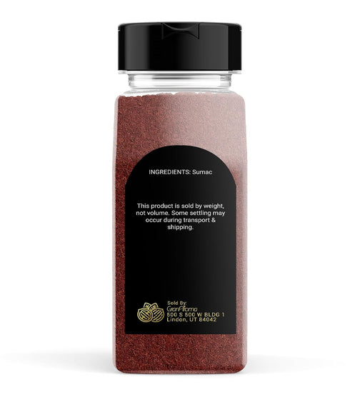 GranAroma Ground Sumac, 8.9 oz, Middle Eastern Cuisine, Tart Flavor