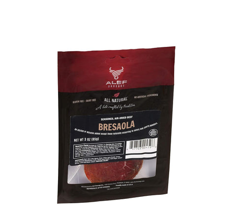 ALEF Uncured Bresaola seasoned Air Dry Beef (3 packages / 3 oz. each)