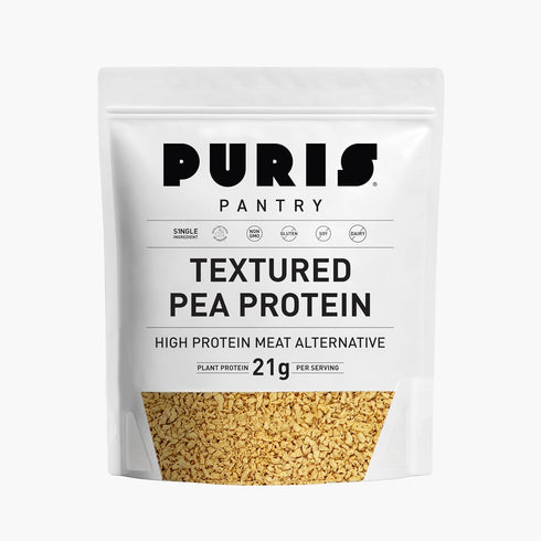PURIS Pantry Textured Pea Protein, Unflavored Meatless Vegetable Crumbles, Shelf-Stable, Soy &