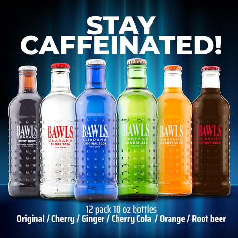 Bawls Pack, Pack, 10oz 12 Pack Variety Guarana Drink, Guarana Soda, Guarana Fueled Soda for Energy, High Energy