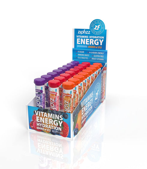B12 Pack (24 Pack) Zipfizz Energy Drink Mix, Electrolyte Hydration Powder with and Multi Vitamin, Combo