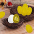 60 1 1 GCQJOQ Easter Eggs Plastic Fillable Easter Eggs Bulk for Easter Theme Party Favor, Yellow Eggs, Gold Egg, White