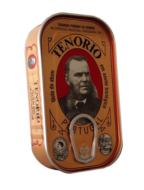 Tenorio 3 120 Tuna fillet in bio olive oil Premium line tins x g, /Portugal