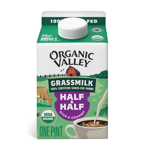 Organic Valley Grassmilk Half and Half Organic, Grass Fed, Non GMO 16