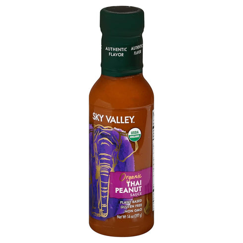 Sky Valley Thai Peanut Sauce, 14 Oz, Gluten Free, Mild Heat, Organic, Vegan