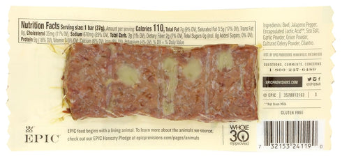 1.3 Oz Epic Provisions Beef Jalapeno Bar