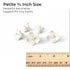 100 Count Global Sugar Art Blossom Sugar Wedding Cake Flowers White with Pearl Stamens, Unwired, by Chef Alan Tetreault