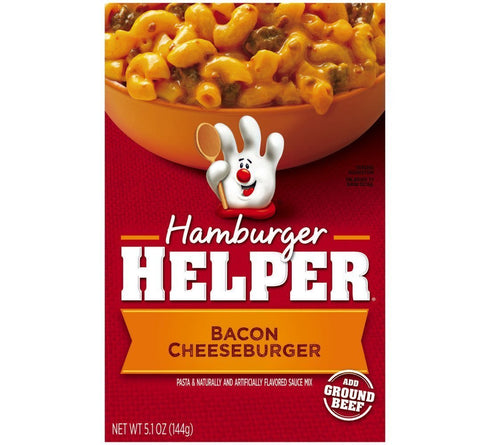 Hamburger Helper Bacon Cheeseburger Pasta & Sauce Mix 5.1 oz (Pack of