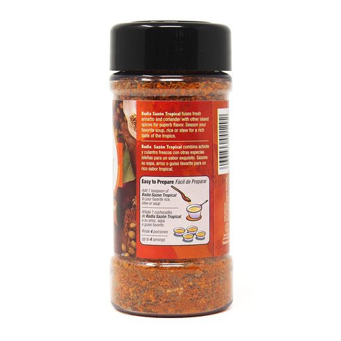 Badia Sazón Tropical with Annatto & Coriander, 3.5 oz (Pack of 8)
