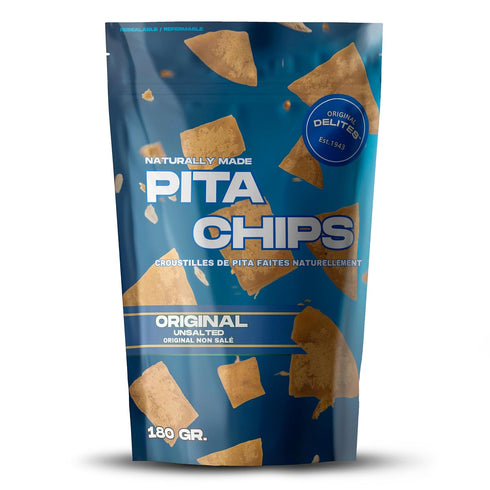 Original Delites Original Pita Chips | Artisan Pita Snacks | All-Natural, No