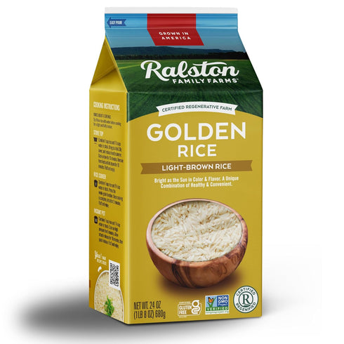24 oz 6 Pack, Ralston Family Farms Golden Rice, Carton: American Grown, Non-GMO, Naturally Gluten Free