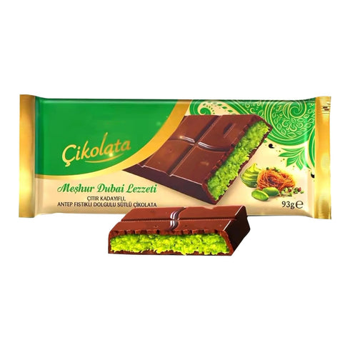 Generic Dubai Chocolate - Milk Chocolate With Pistachio, 93 gram x 1 count