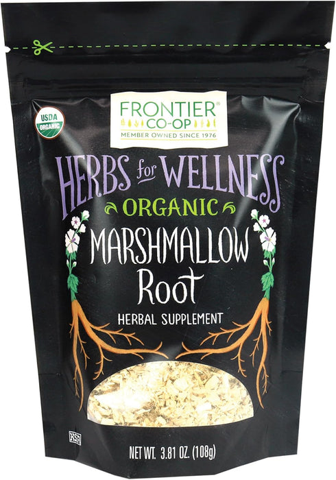 Frontier Co-op Organic Marshmallow Root Herb, Cut and Sifted, 3.8oz Bag for Tea, Powder, Capsules and More