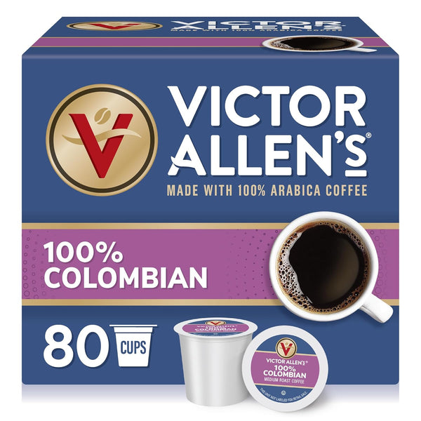 Victor Allen's Coffee 100% Colombian, Medium Roast, 80 Count, Single Serve Coffee