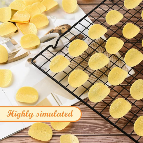 50Pcs Artificial Potato Chips, Fake Potato Chips Snack Realistic Fast Food Models for Food Model Home Kitchen Decor