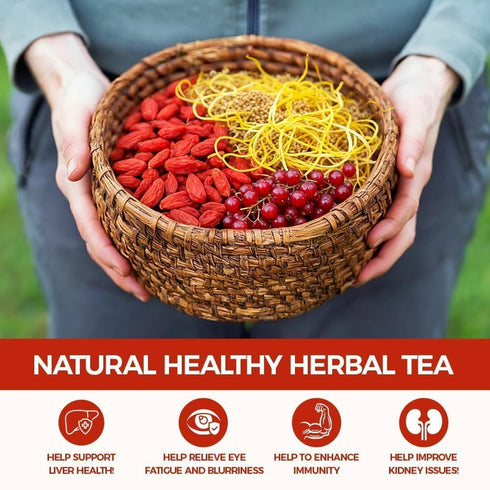 WOTIHA 60 Count 100% Immune Premium Goji Berry Tea Bags - Natural, Restore Passion & Digestion Support, & Antioxidant