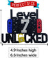 Happy 7th Birthday Video Game Cake Topper Level 7 Unlocked Cake Topper for Kids Boys Girls 7-Years-Old Birthday Party Decoration