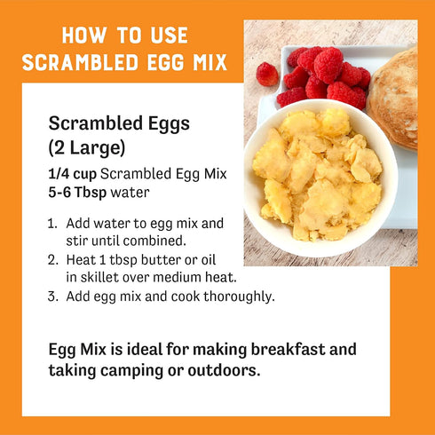11oz Judee's Gluten Free Scrambled Egg Mix - Non-GMO, Gluten-Free, Nut-Free Powdered Eggs for Baking - Made with Real