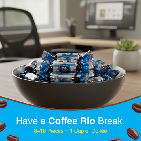 3 Coffee Rio Sugar Free Original Coffee Candy Bulk, Pound Bag - Individually Wrapped Sugar Free Hard Candies Blended