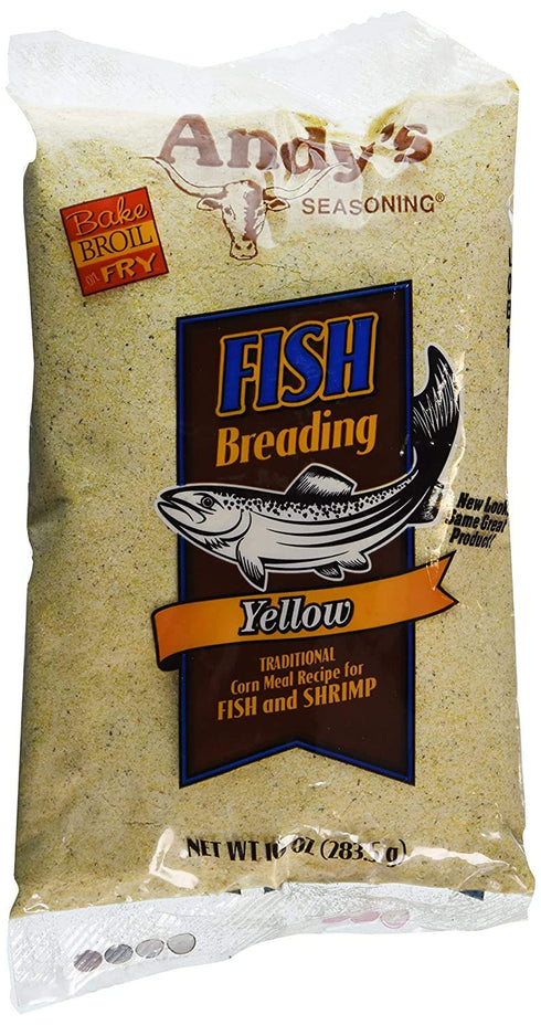 Andy's Seasoning Fish Breading - 3 PACK (1 Red, 1 Yellow, 1 Cajun)