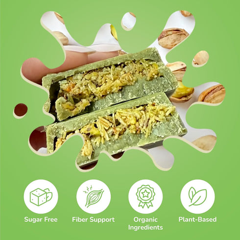 (3.5oz/100g) Rawmantic Matcha Dubai Chocolate Knafeh Pistachio Plant-Based, Vegan, Matcha Infused Chocolate, Crunchy