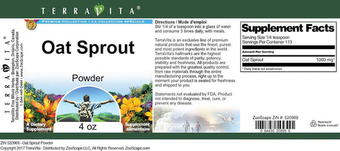 Terravita (4 oz, 520969) Oat Sprout Powder ZIN: