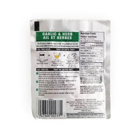 Just Add Juice Garlic & Herb Marinade Mix, 1.12-oz