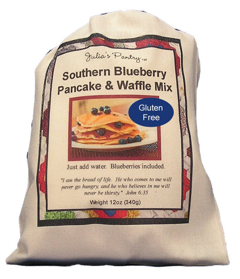 Julia's Pantry Gluten Free Blueberry Pancake Mix with Real Blueberries