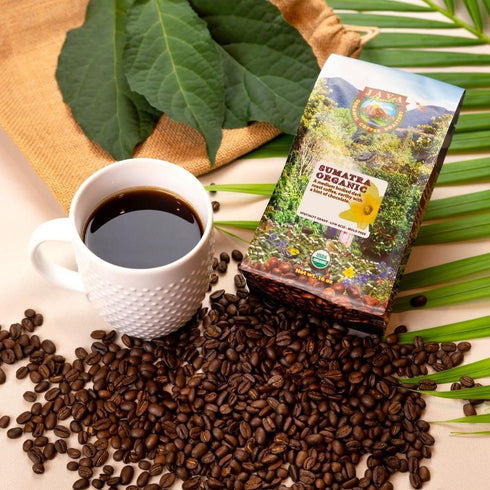 1LB Low Acid Organic Coffee Whole Bean, Mold-Free & Stomach Friendly by Java Planet, Sumatran Single Origin Coffee