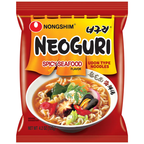Nongshim Ramen Noodles, Gourmet Instant Ramen, Premium Microwavable Noodle Soup, Neoguri Spicy