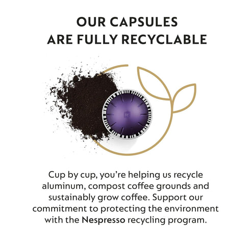 Pack, 40-Count 7.8 oz. 1.35oz. Nespresso Capsules Vertuo, Dark Assortment Variety Dark Roast Coffee & Espresso, Coffee