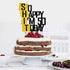 Funny So Happy I'm 50 Today Cake Topper, Glitter Fabulous Fifty Years Birthday Cake Décor for 50th Birthday Party