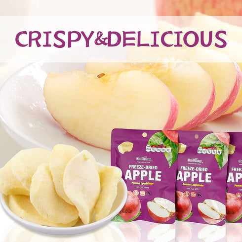 10 Pack Pack, 0.35 ONETANG Freeze-Dried Fruit Apple Chips, Single-Serve Non GMO, Kosher, No Add Sugar, Gluten free