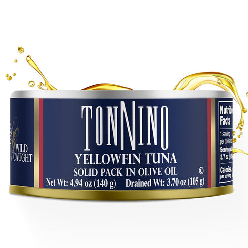 Pack 12 (4.94 (Pack 12), Tonnino Yellowfin Tuna Fish in Olive Oil - of Can Ounces of Olive Oil)